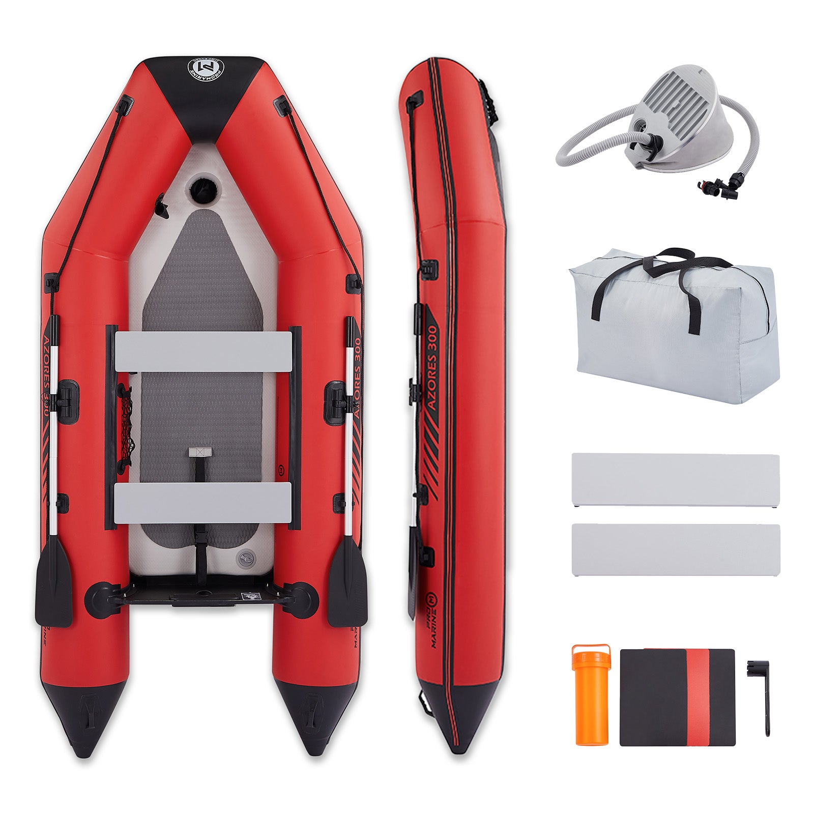 ProMarine® Inflatable Dinghy Boats Raft Fishing Pontoon Boat Set , Fis – Relxtime