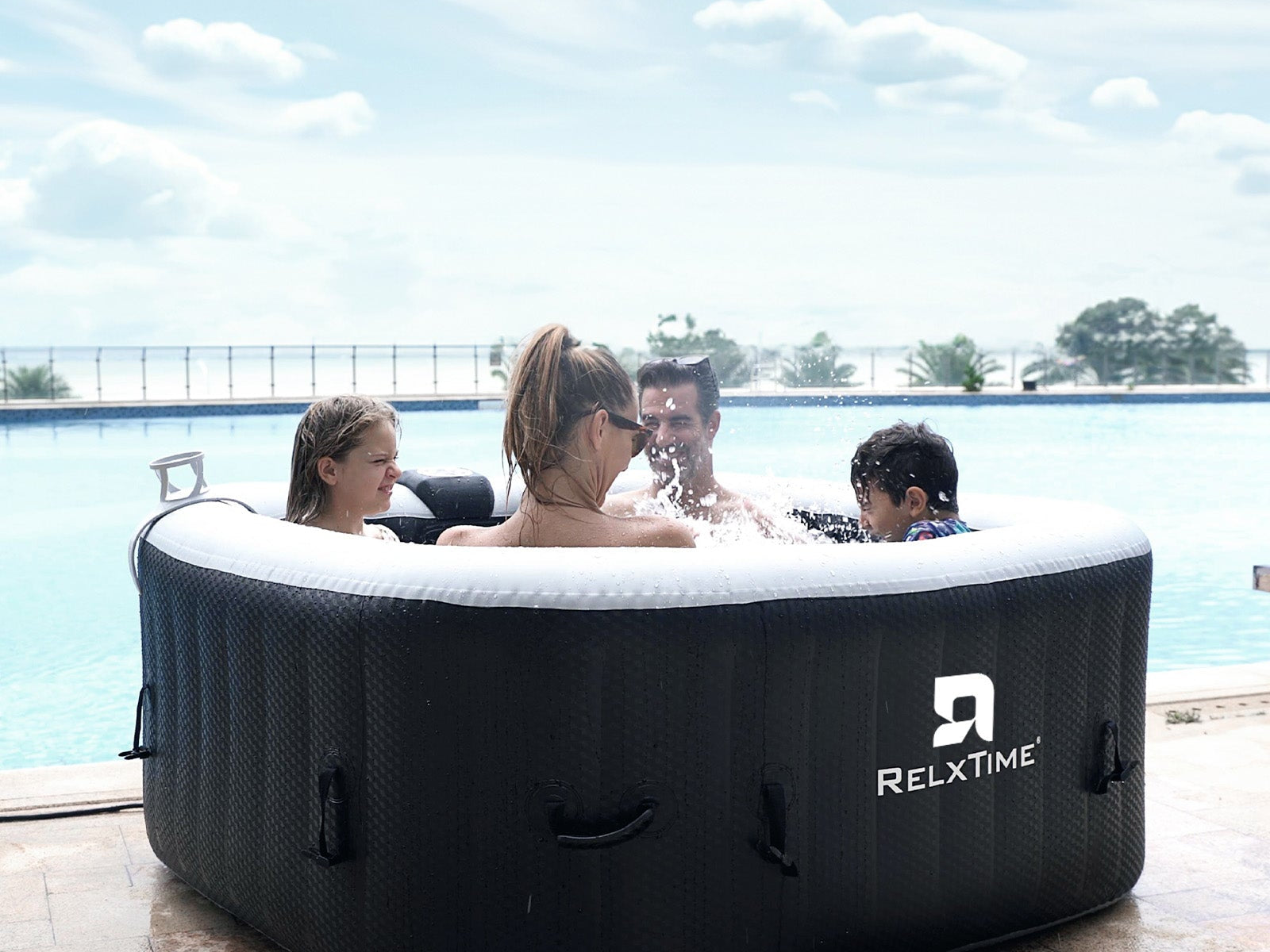 How to add more air to a Relxtime hot tub full of water