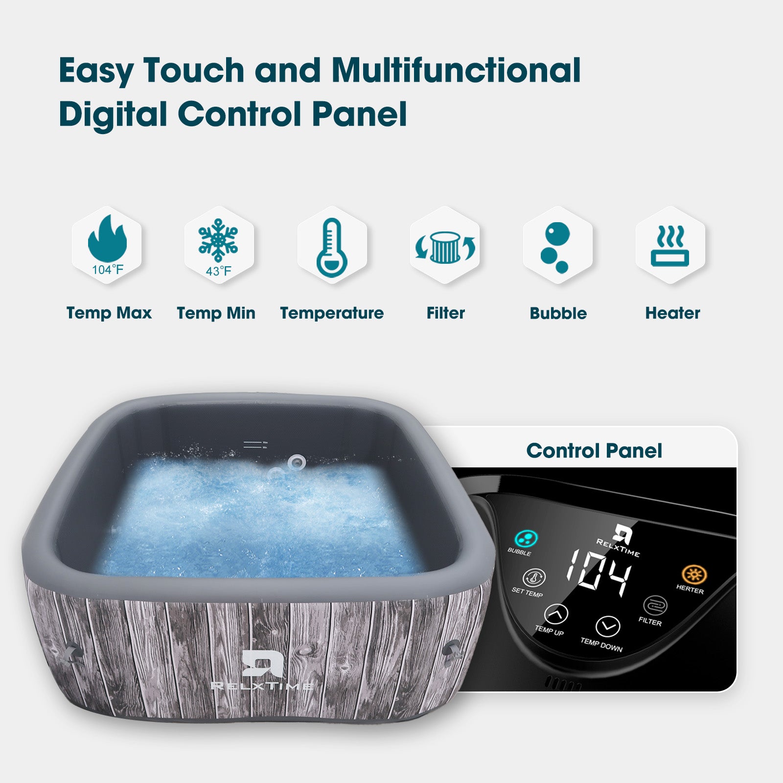 Square Inflatable Hot Tub - Vogue Spa