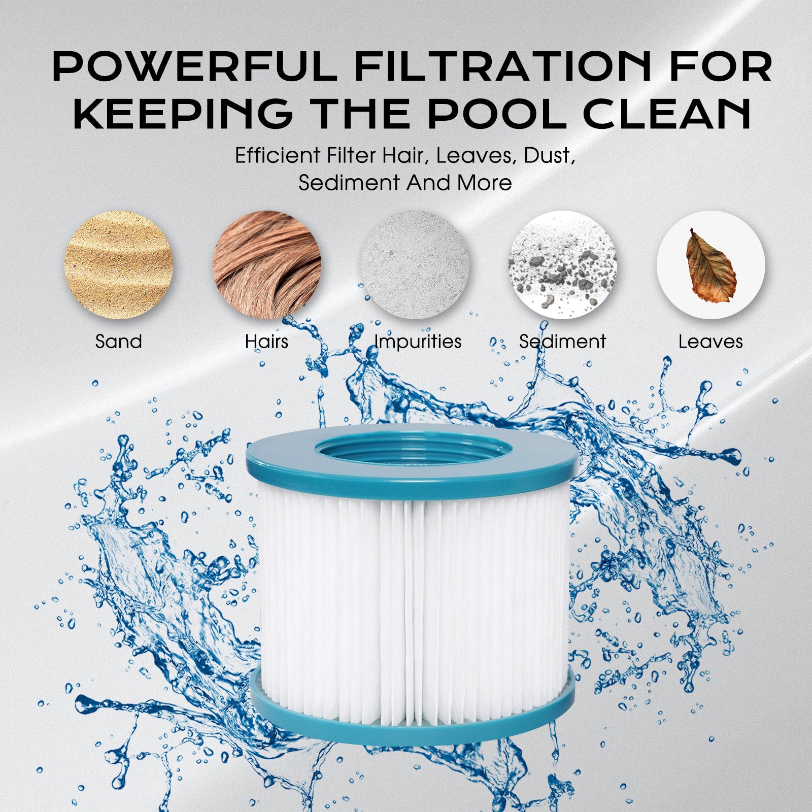 2-Pack Replacement Spa Filters – White