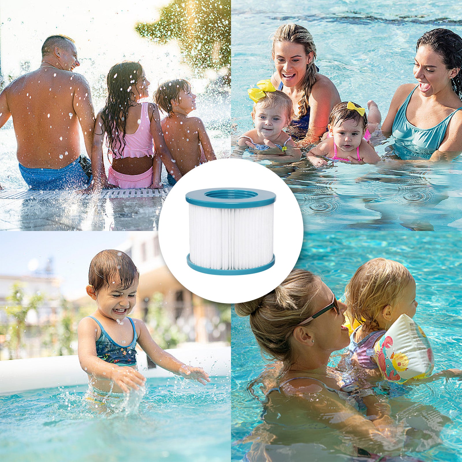 2-Pack Replacement Spa Filters – White