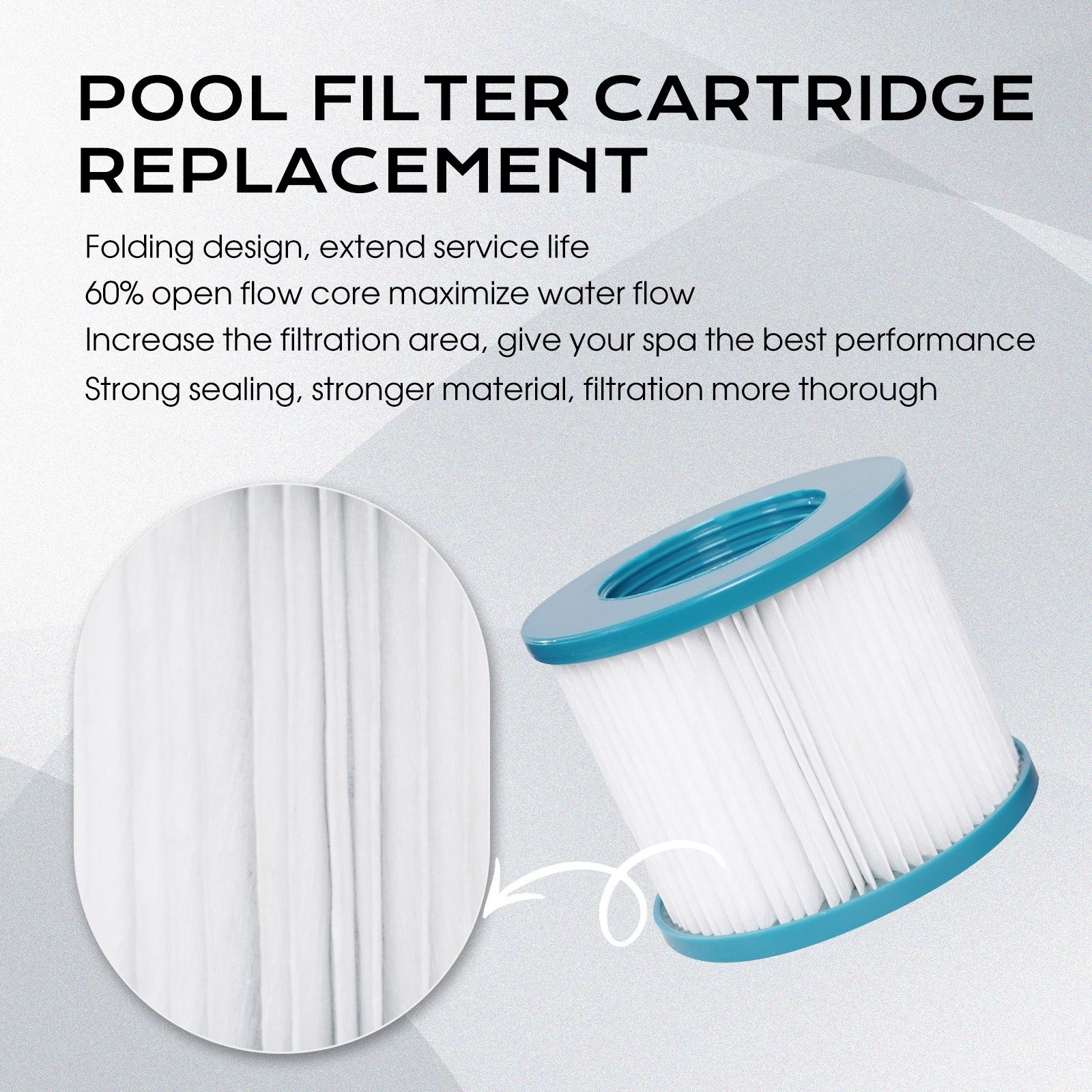2-Pack Replacement Spa Filters – White