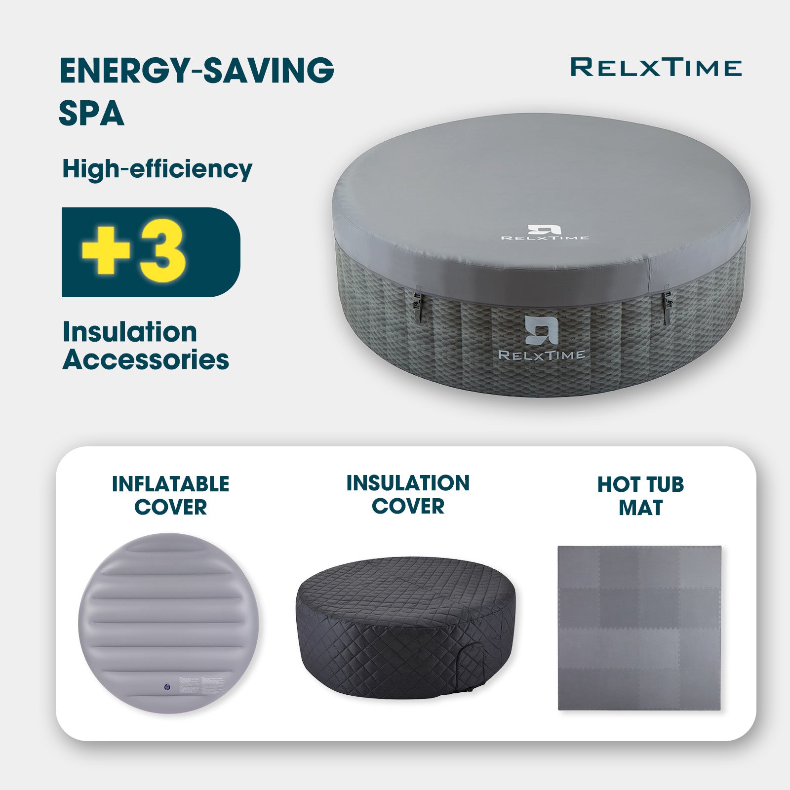 Round Inflatable Hot Tub - Hemp Rope Pattern  | Black Friday Offer