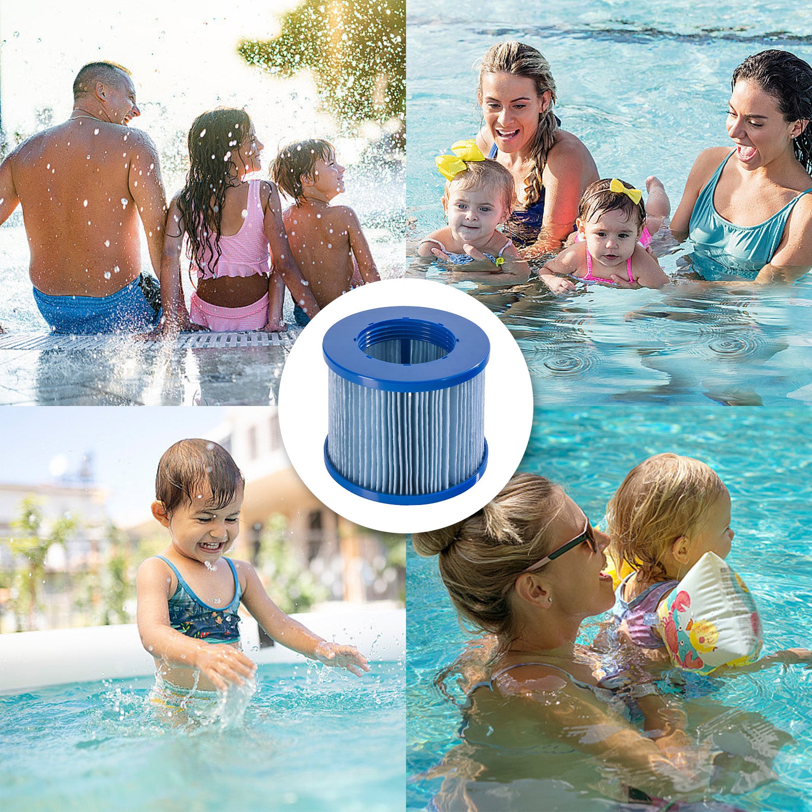 6-Pack Replacement Spa Filterss – Blue