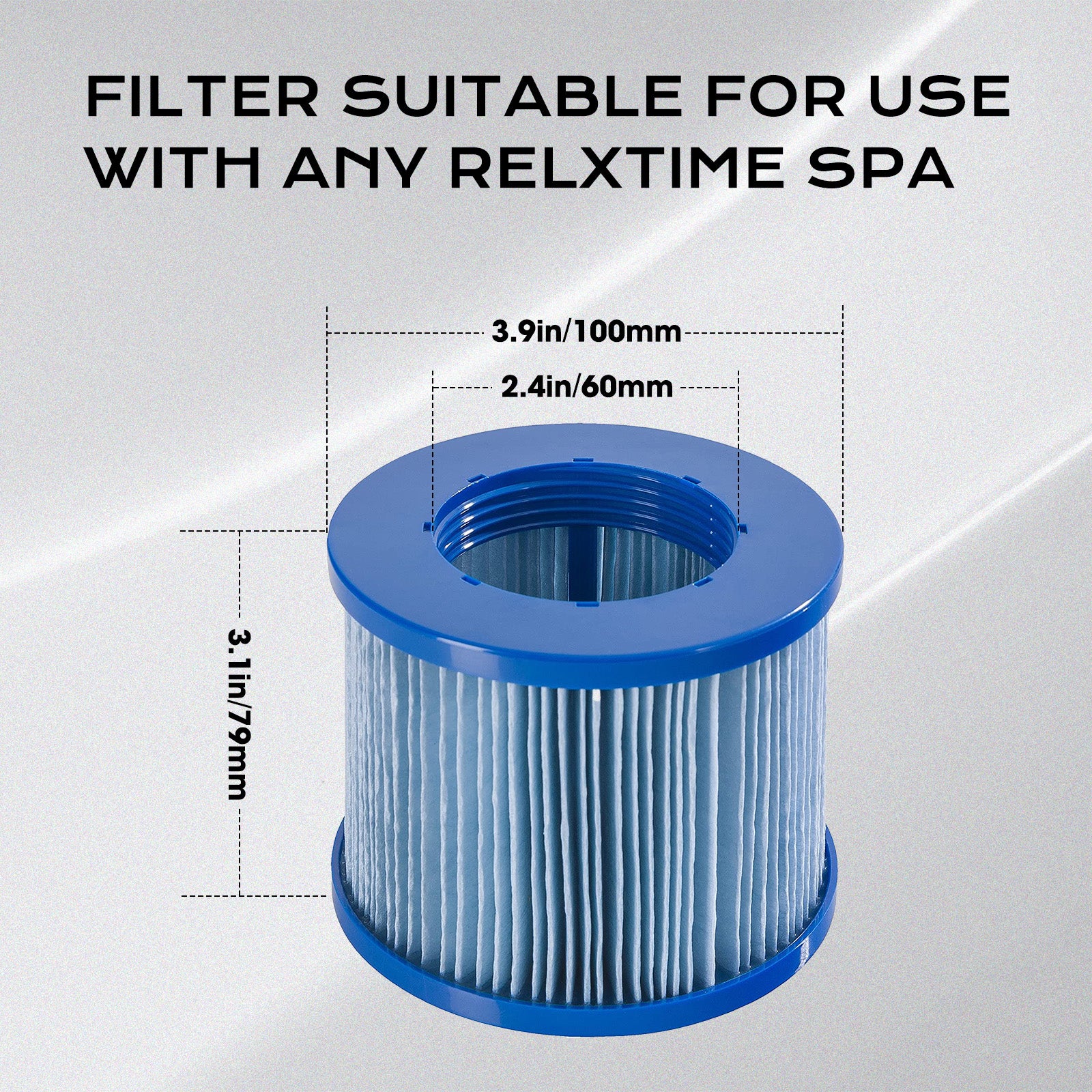 6-Pack Replacement Spa Filterss – Blue