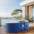Relxtime 2 Person Blue Classic Oval Hot Tub Spa in backyard setting