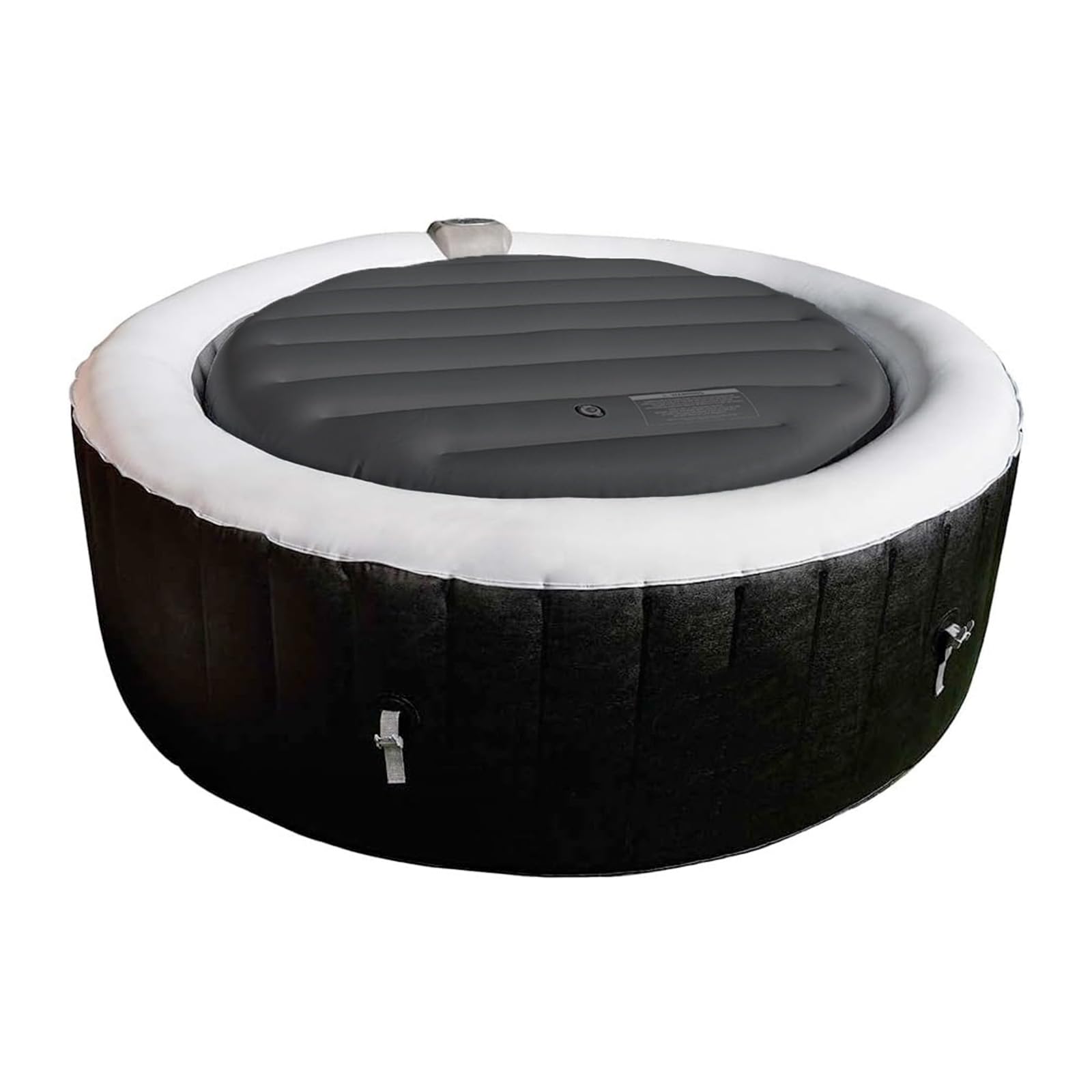 RELXTIME Universal Inflatable Cover Round Top Lid for Hot Tub Spa Cushion Support | Ø 65in, Black