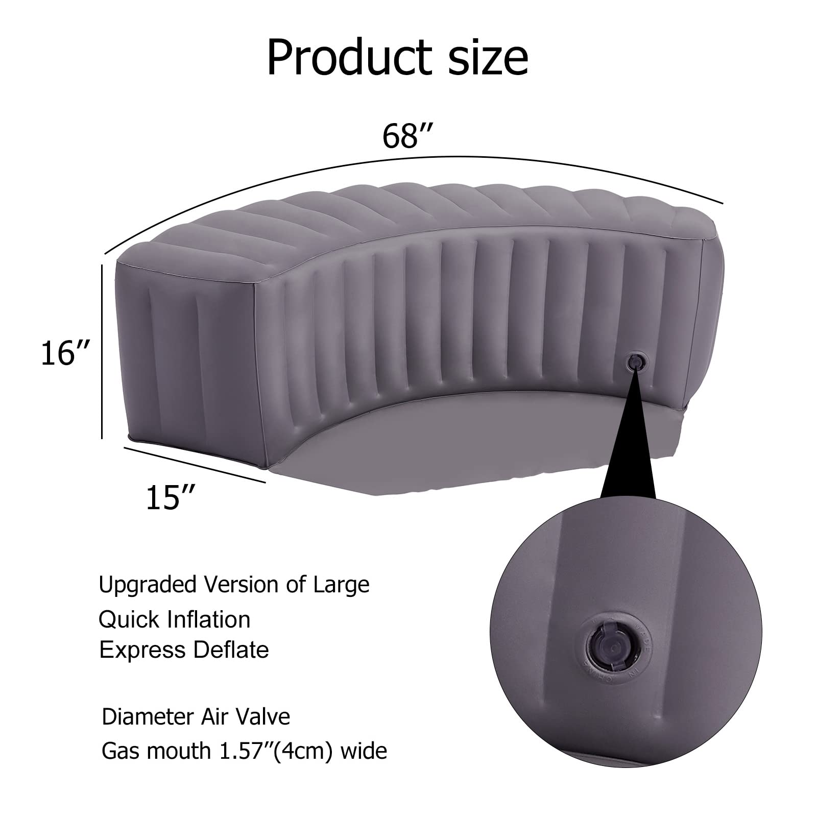 Relxtime Hot Tub Inflatable  Curved Surround Bench