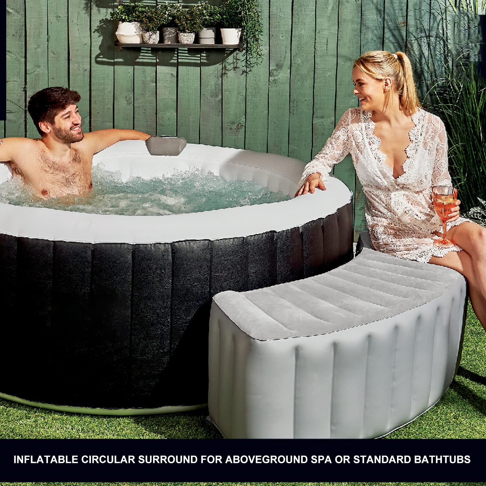 Relxtime Hot Tub Inflatable  Curved Surround Bench