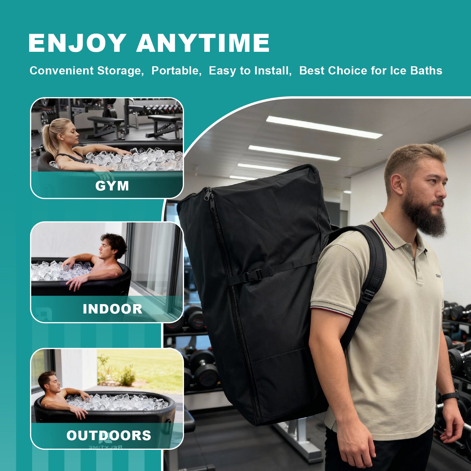 Inflatable Cold Plunge – Chiller-Ready, Portable Ice Bath