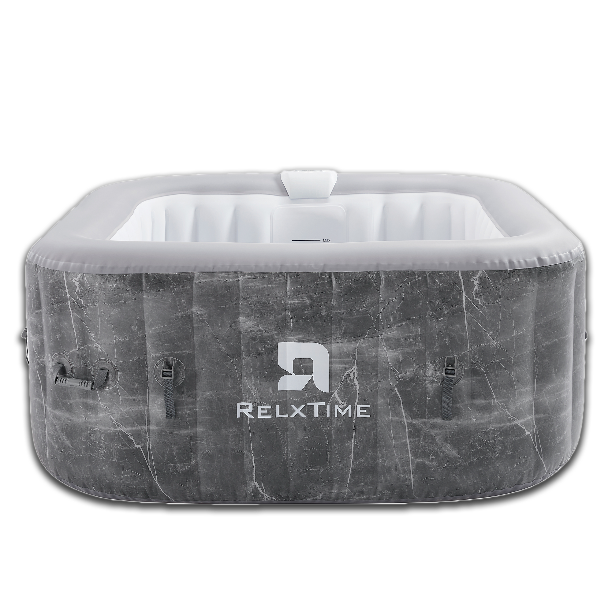 RELXTIME 2-4 Person Portable Hottub Outdoor Blow Up Hot Tub with 110 Bubble Jets, Built in Heater Pump, Filter Cartridges