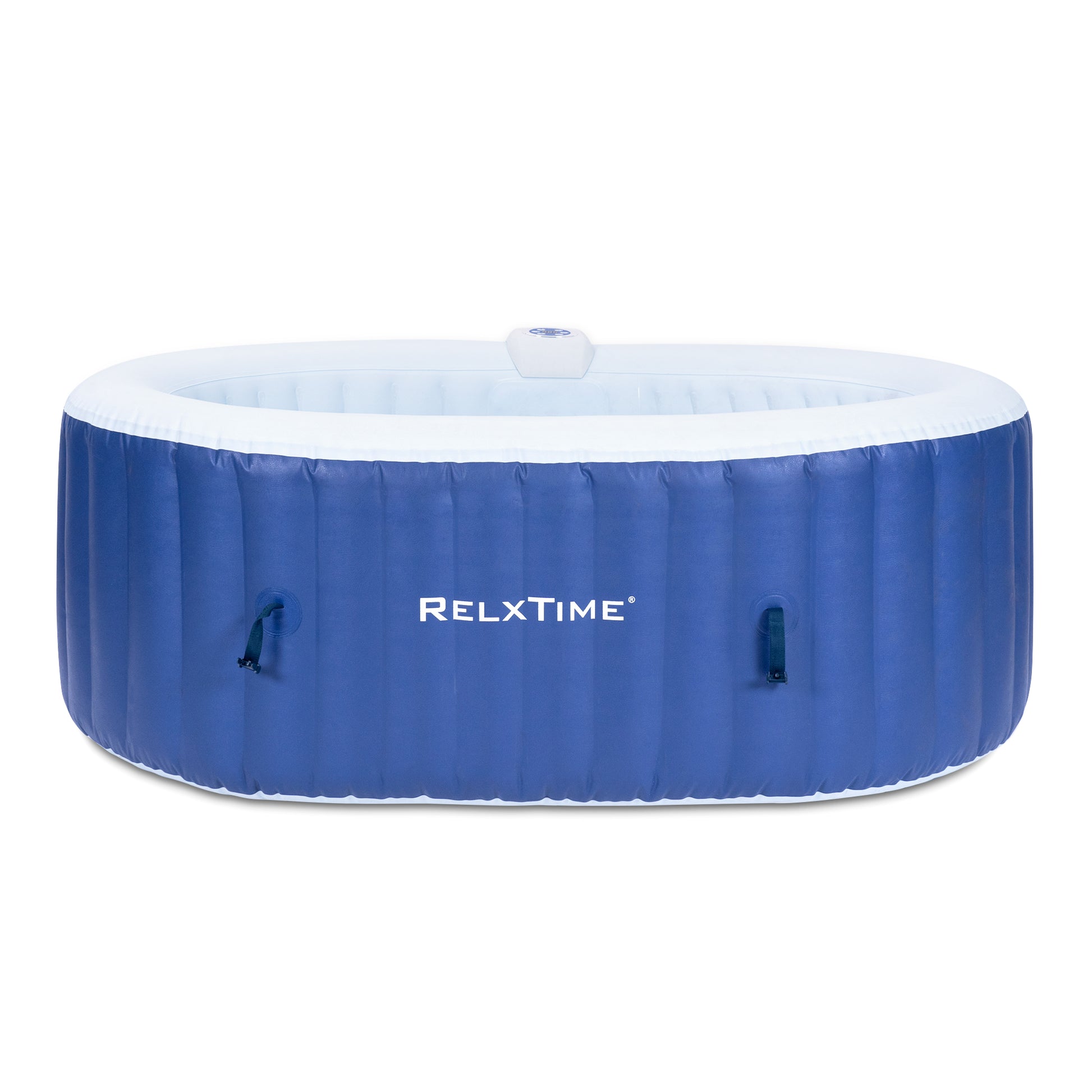 Relxtime 2 Person Oval Inflatable Hot Tub 100 Massaging Air Jets Blue Laminated Vogue Spa - LS005