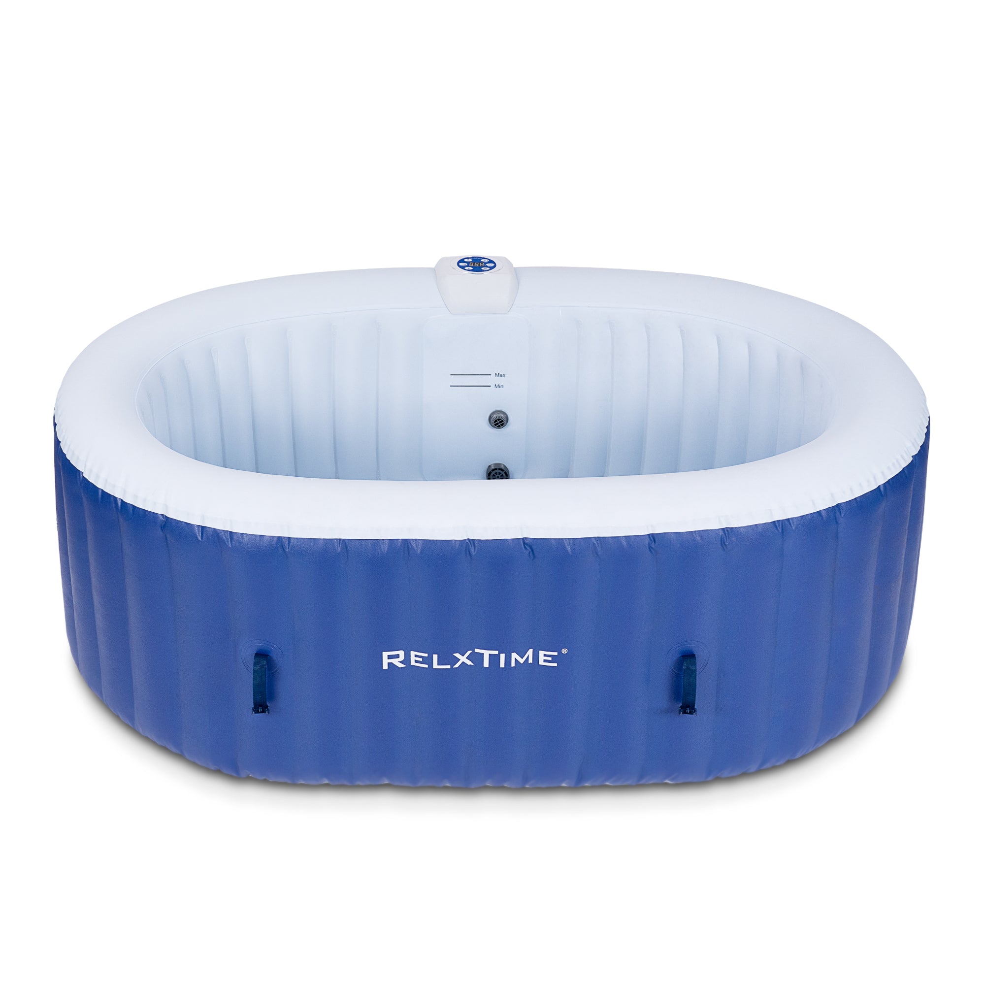 Relxtime 2 Person Oval Inflatable Hot Tub 100 Massaging Air Jets Blue Laminated Vogue Spa - LS005