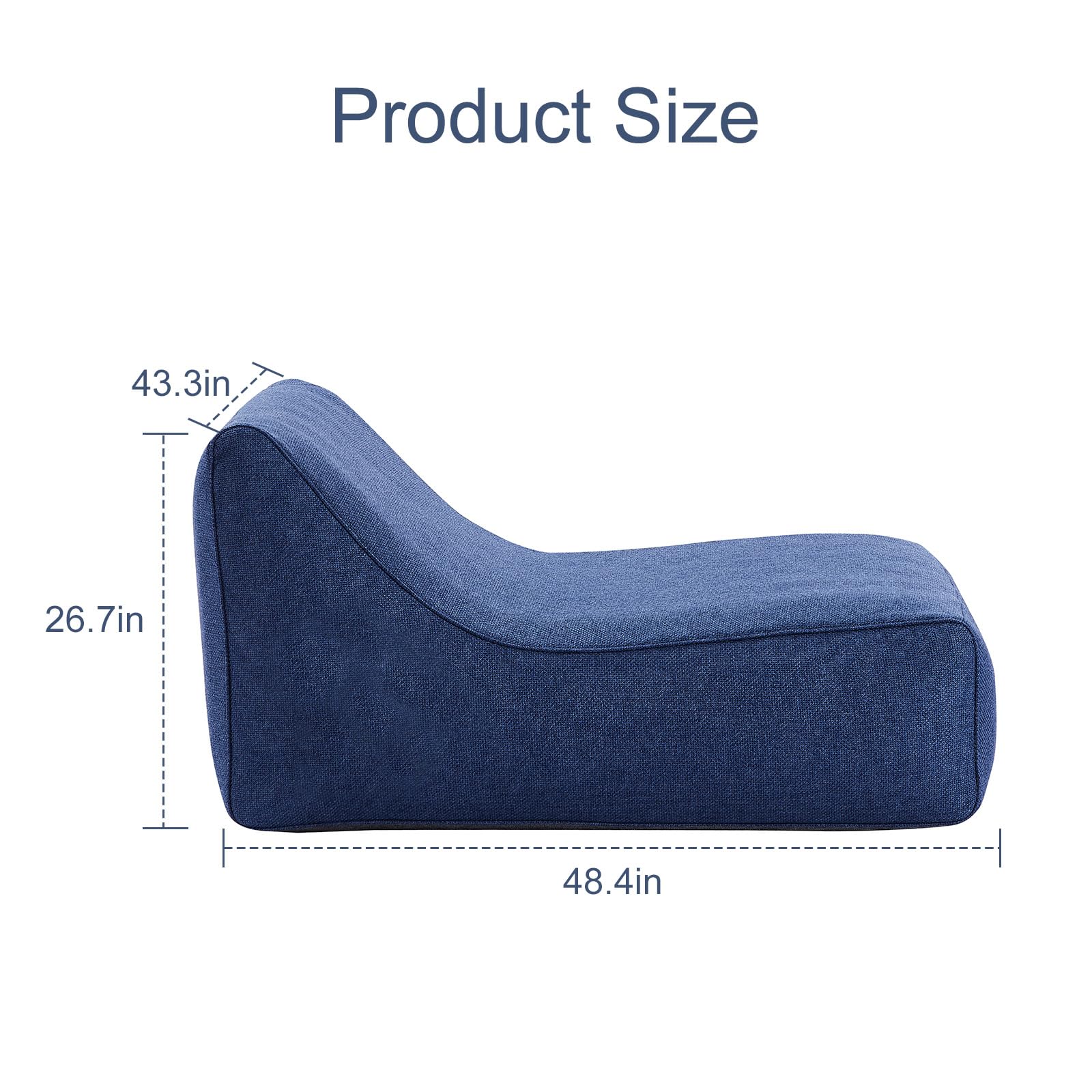 Relxtime Inflatable Sofa Couch Navy Blue with E-pump