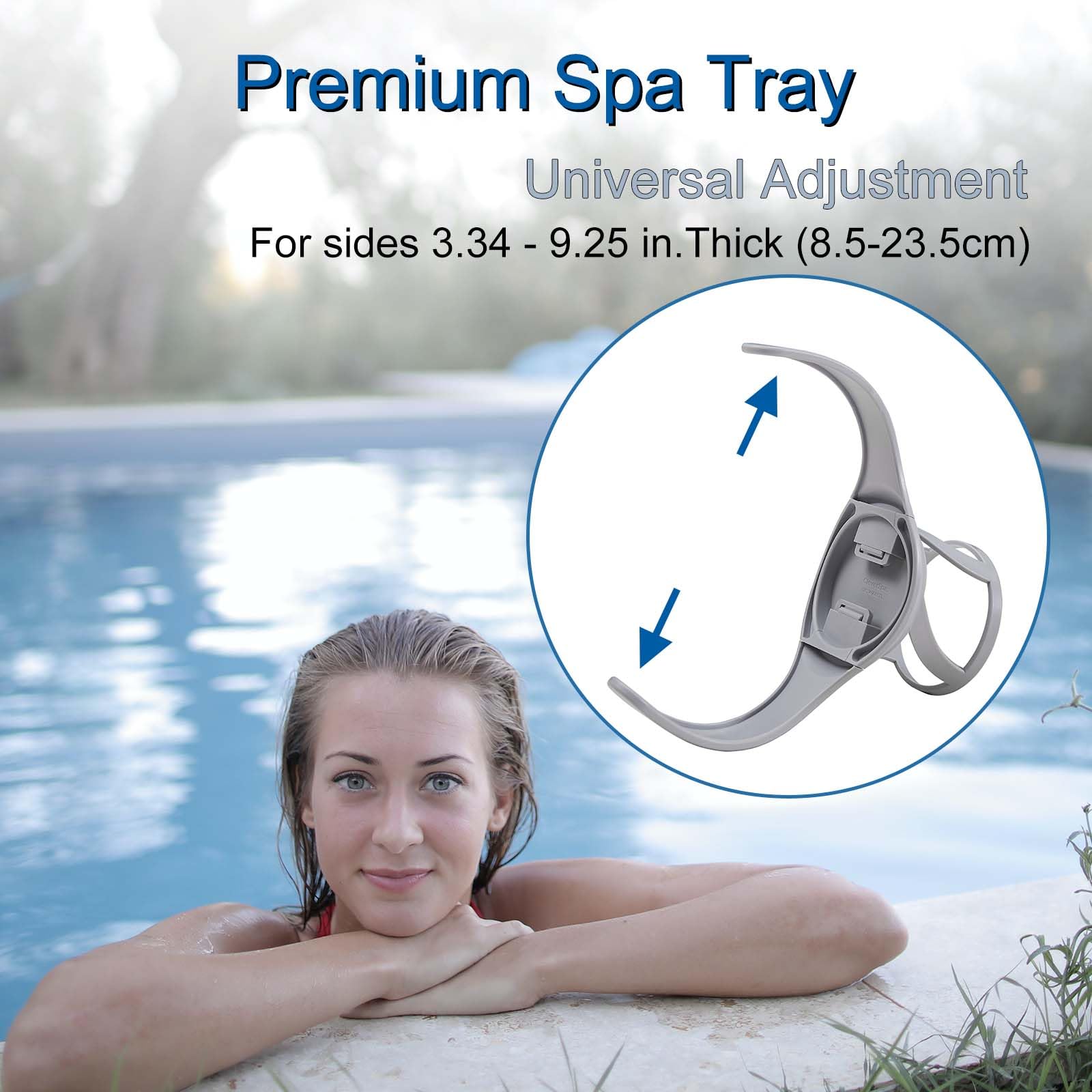 Relxtime Pool Cup Holder, Detachable Drink Cup Holder,Hot Tub Spa Pool Accessories,Suitable For Most Inflatable Spa Pools/Tubs(Grey)