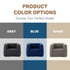 Linen inflatable sofa chair available in gray, blue, and khaki color options