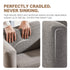 Linen inflatable sofa chair reinforced seams and high-density fabric supporting up to 300 lbs