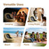 Portable moon air lounger chair for camping, living room, beach, and picnic use