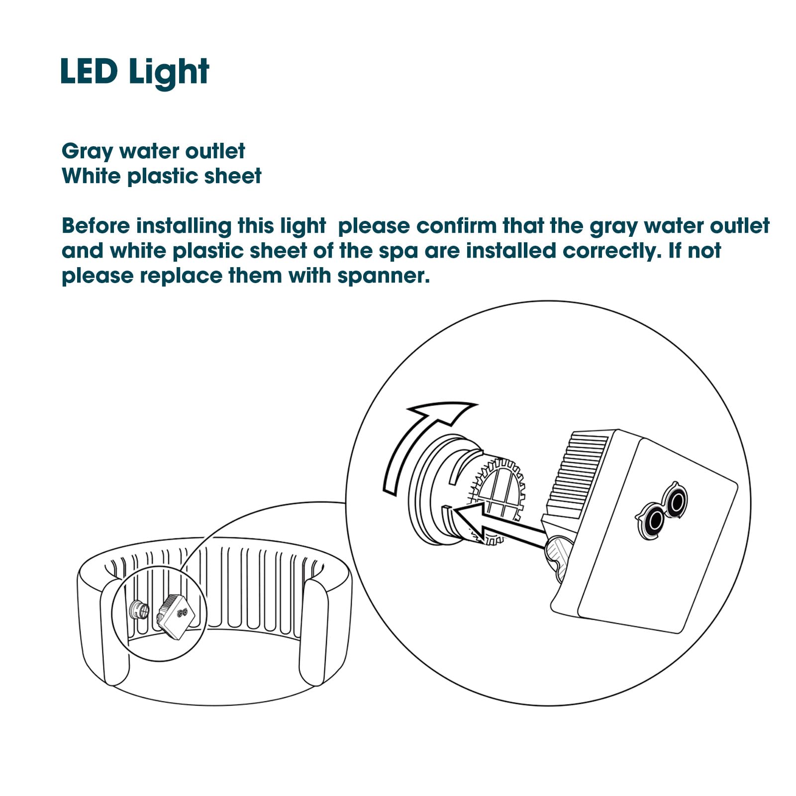 Relxtime LED Pool Light Submersible LED Light Waterproof 5 Colors for Spas, Hot Tubs, Swimming Pools