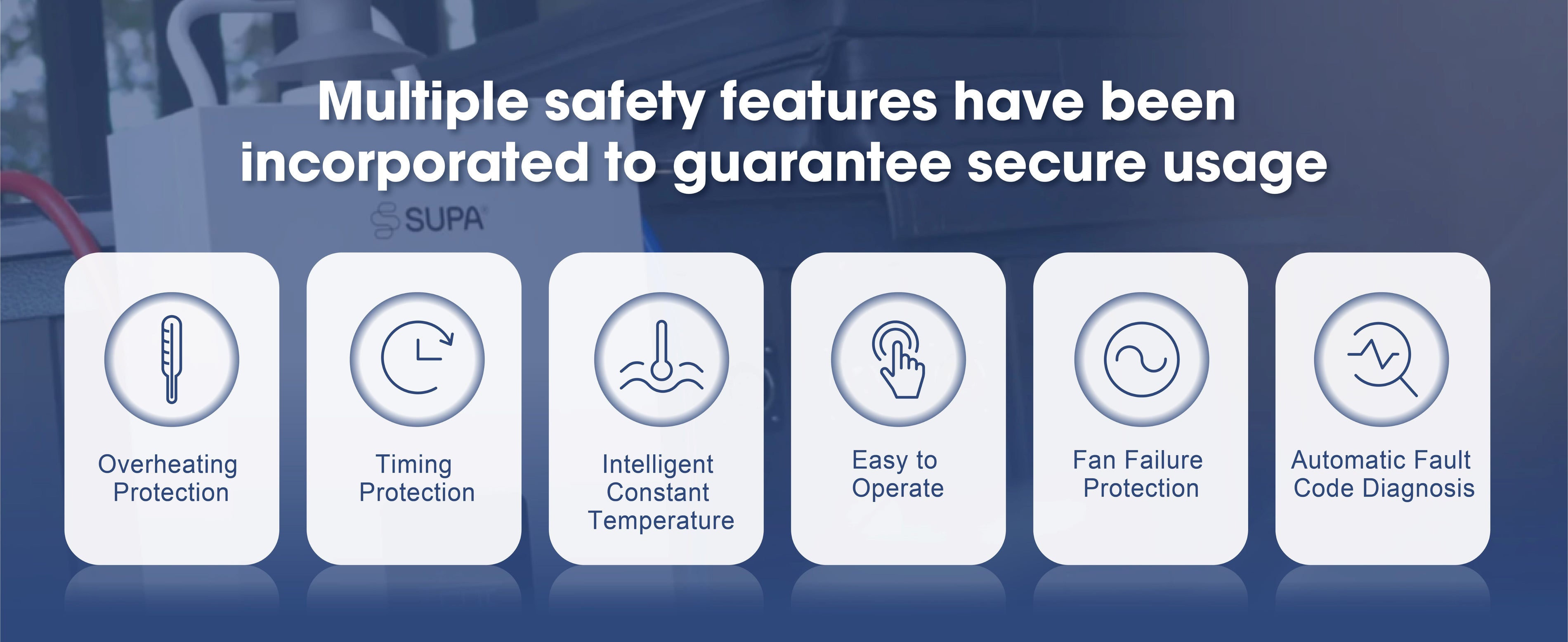 Relxtime gas water heater 6 safety features: overheating timing intelligent temperature fan failure fault diagnosis