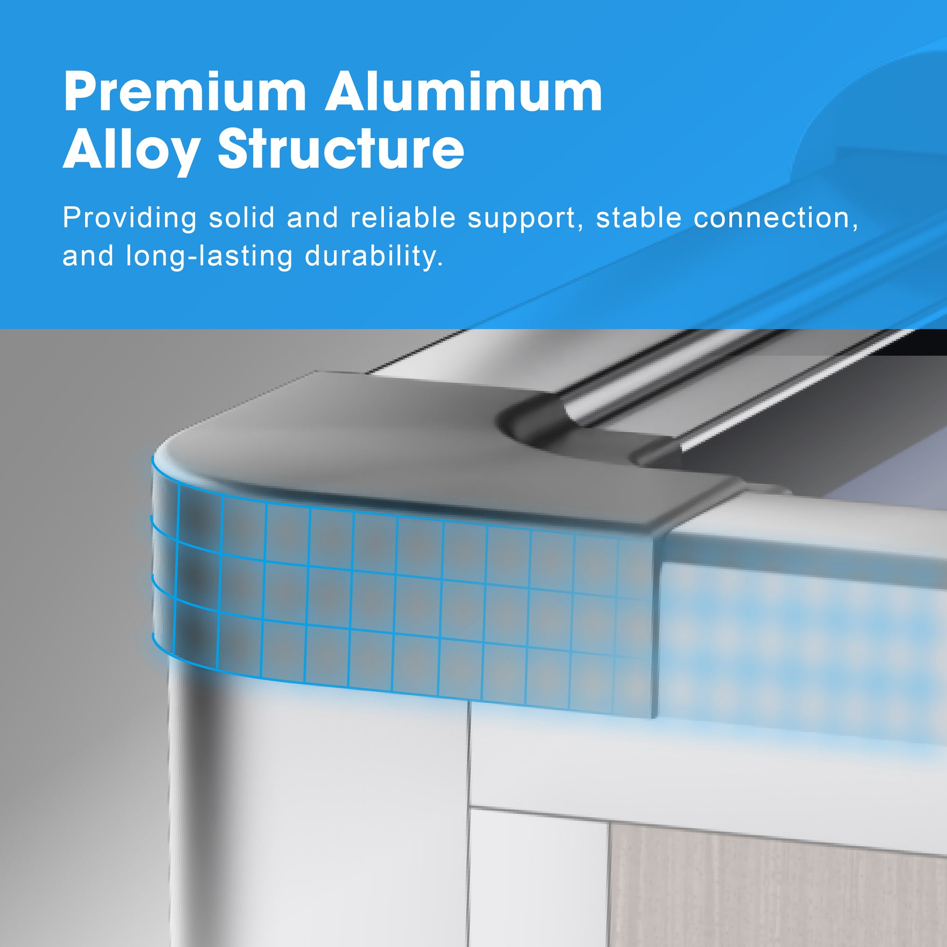 Relxtime hot tub premium aluminum alloy corner joint structure – durable and leak-proof