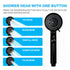 Relxtime tankless water heater 5-mode shower head: fog, blend, rainfall, downpour and pulse with one-button stop function